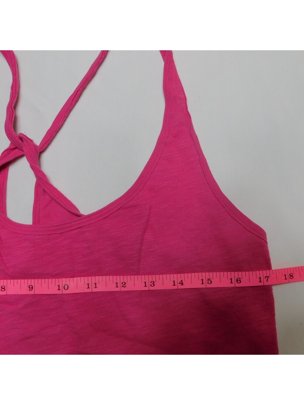 Aeropostale Live Love Dream Women's Size L Hot Pink Strappy Criss Cross Tank Top - Picture 4 of 7